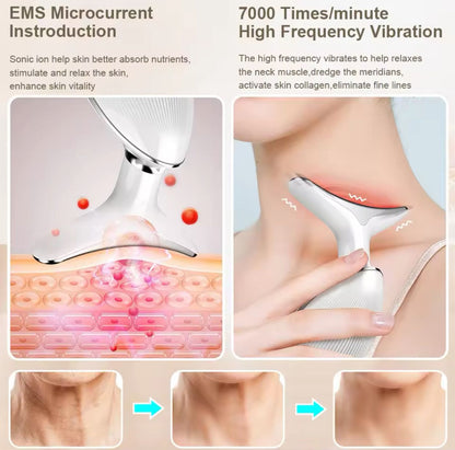 LED Face & Neck Anti-Wrinkle Massager