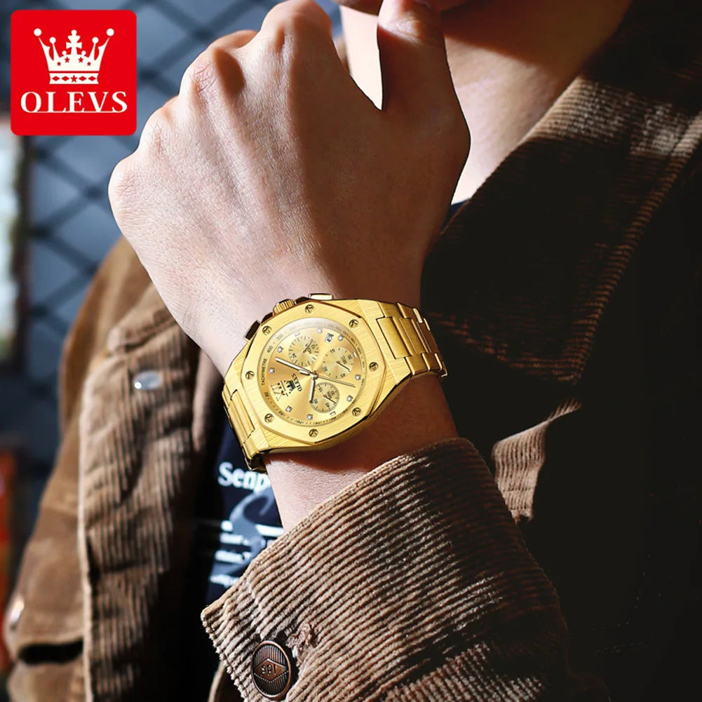 Chronograph Waterproof Wristwatch