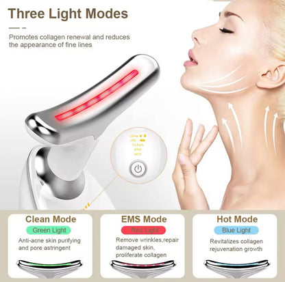 LED Face & Neck Anti-Wrinkle Massager