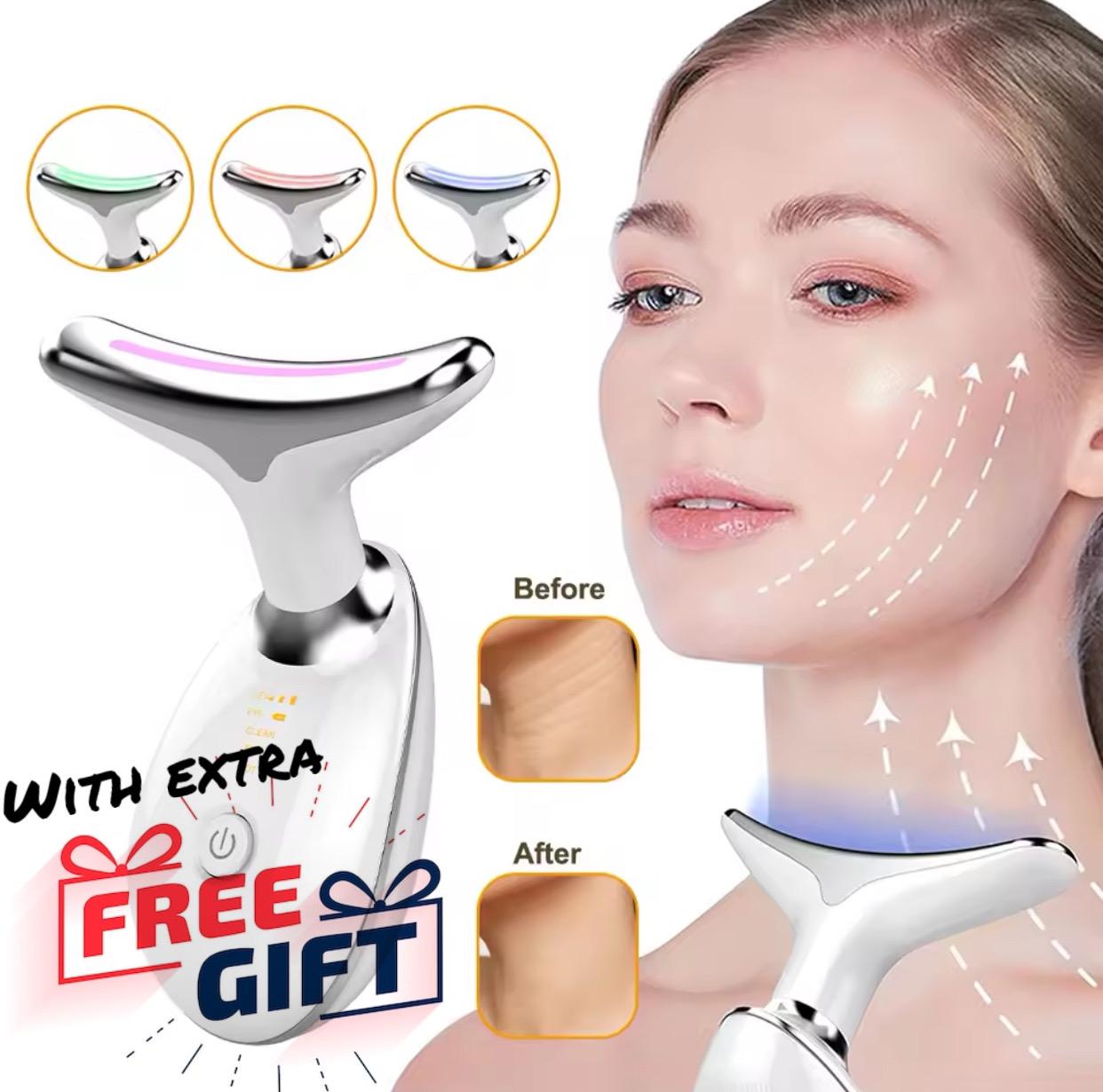 LED Face & Neck Anti-Wrinkle Massager