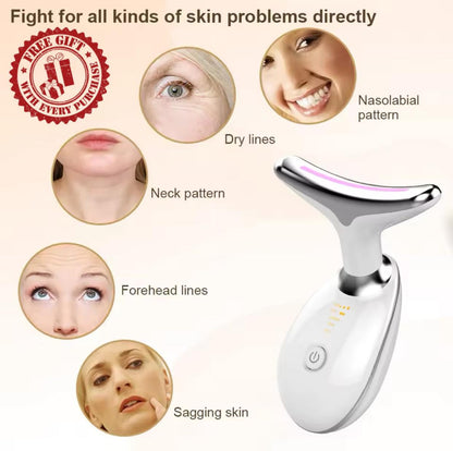 LED Face & Neck Anti-Wrinkle Massager